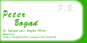 peter bogad business card